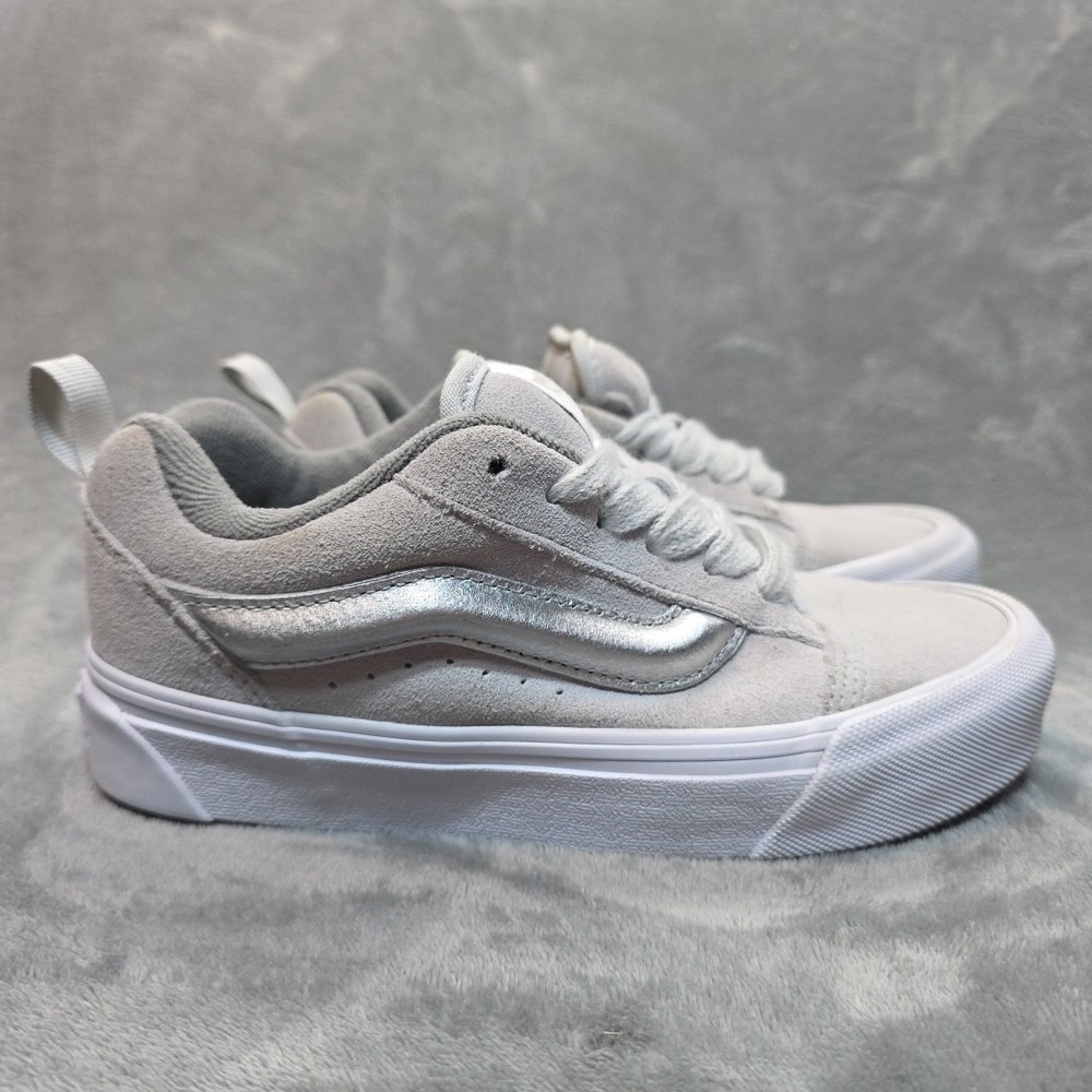 Vans Knu Skool Metallic Silver Men's Size 3.5 Women's Size 5